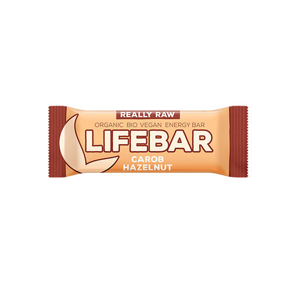 Lifefood LifeBar Carob Hasselnød RAW - øko