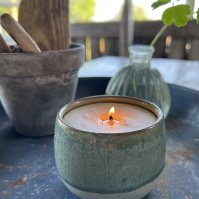 Soyalysfabrikken Keramik, soya og duft - Flaskegrøn